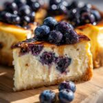 Lemon Blueberry Basque Cheesecake