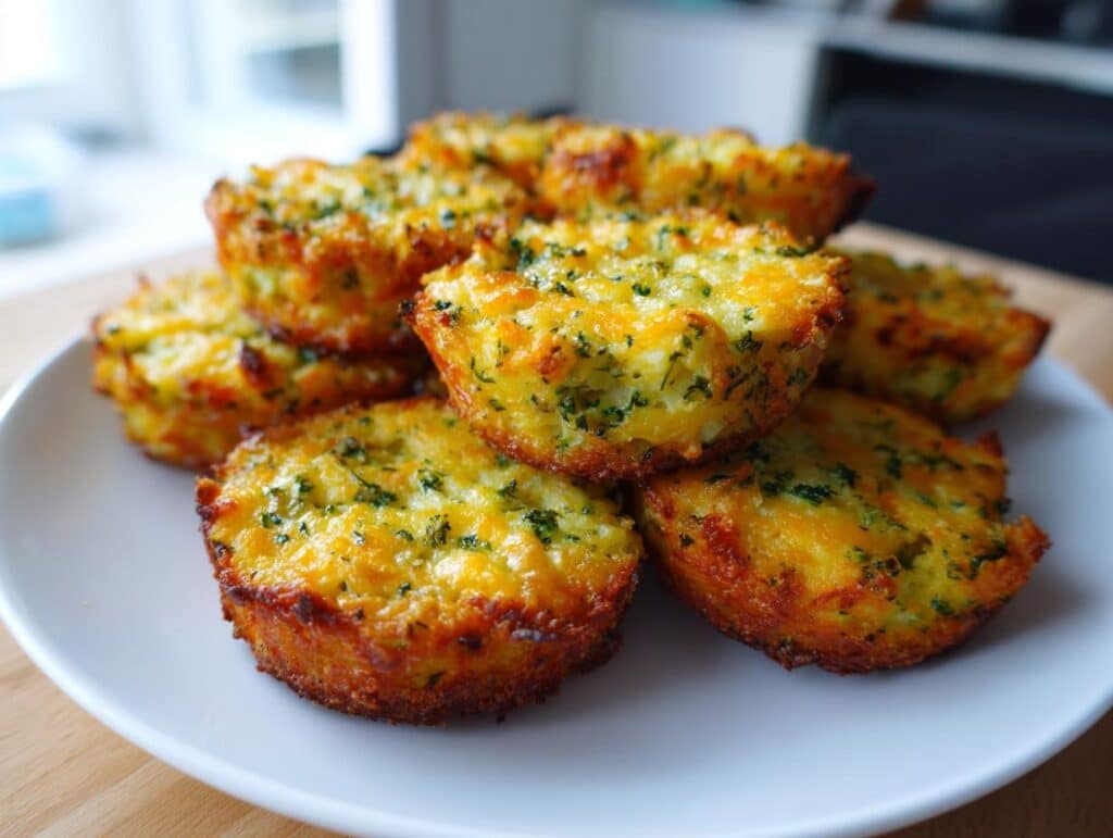 Low‑Carb Crispy Broccoli Cheese Rounds