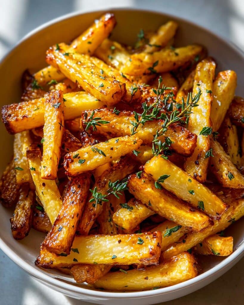 Maple Roasted Parsnips with Thyme