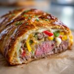 Mozzarella Cheese Steak Stromboli