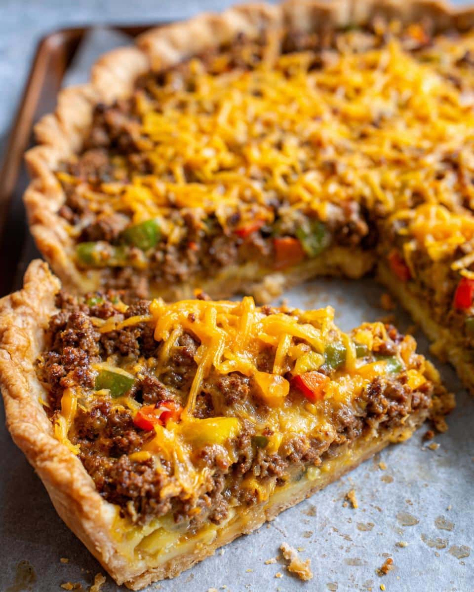 One-Pan Cheeseburger Pie - detail 1