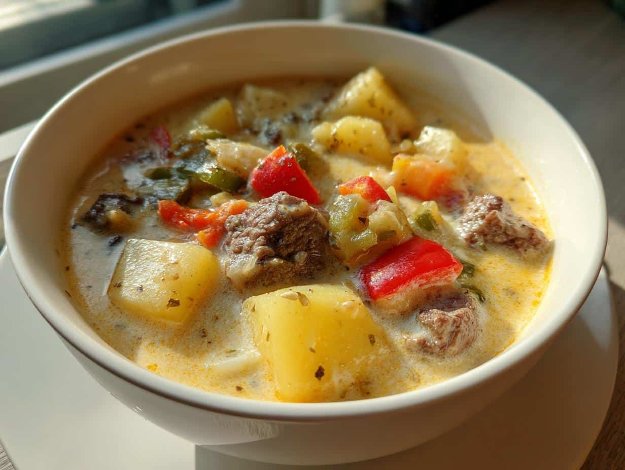 One-Pot Philly Cheesesteak Soup Recipe - detail 1