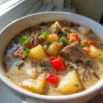 One-Pot Philly Cheesesteak Soup Recipe