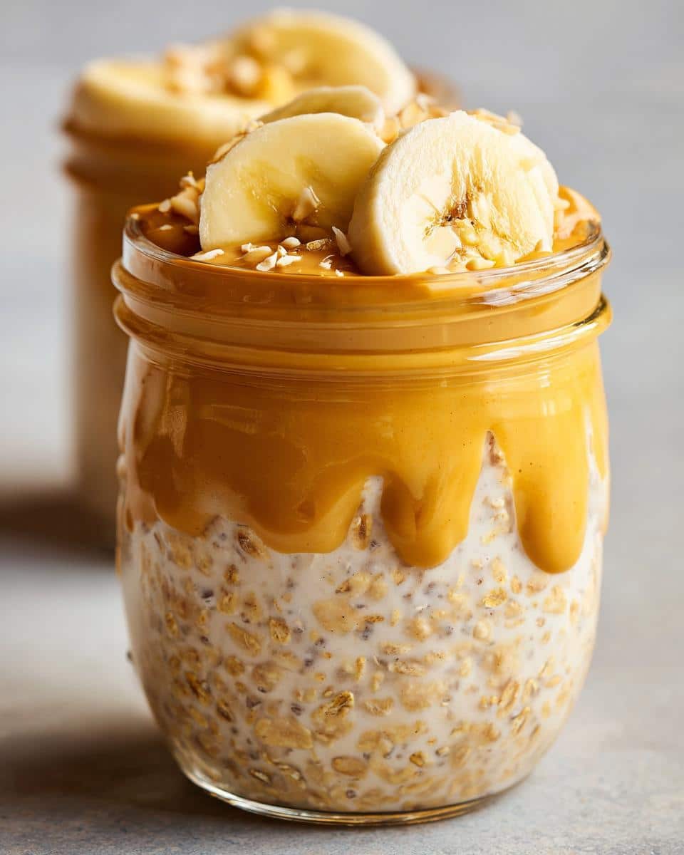 Peanut Butter Banana Overnight Oats - detail 1