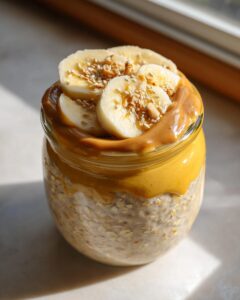 Peanut Butter Banana Overnight Oats