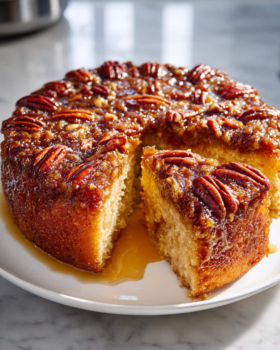 Pecan Upside Down Cake - detail 1