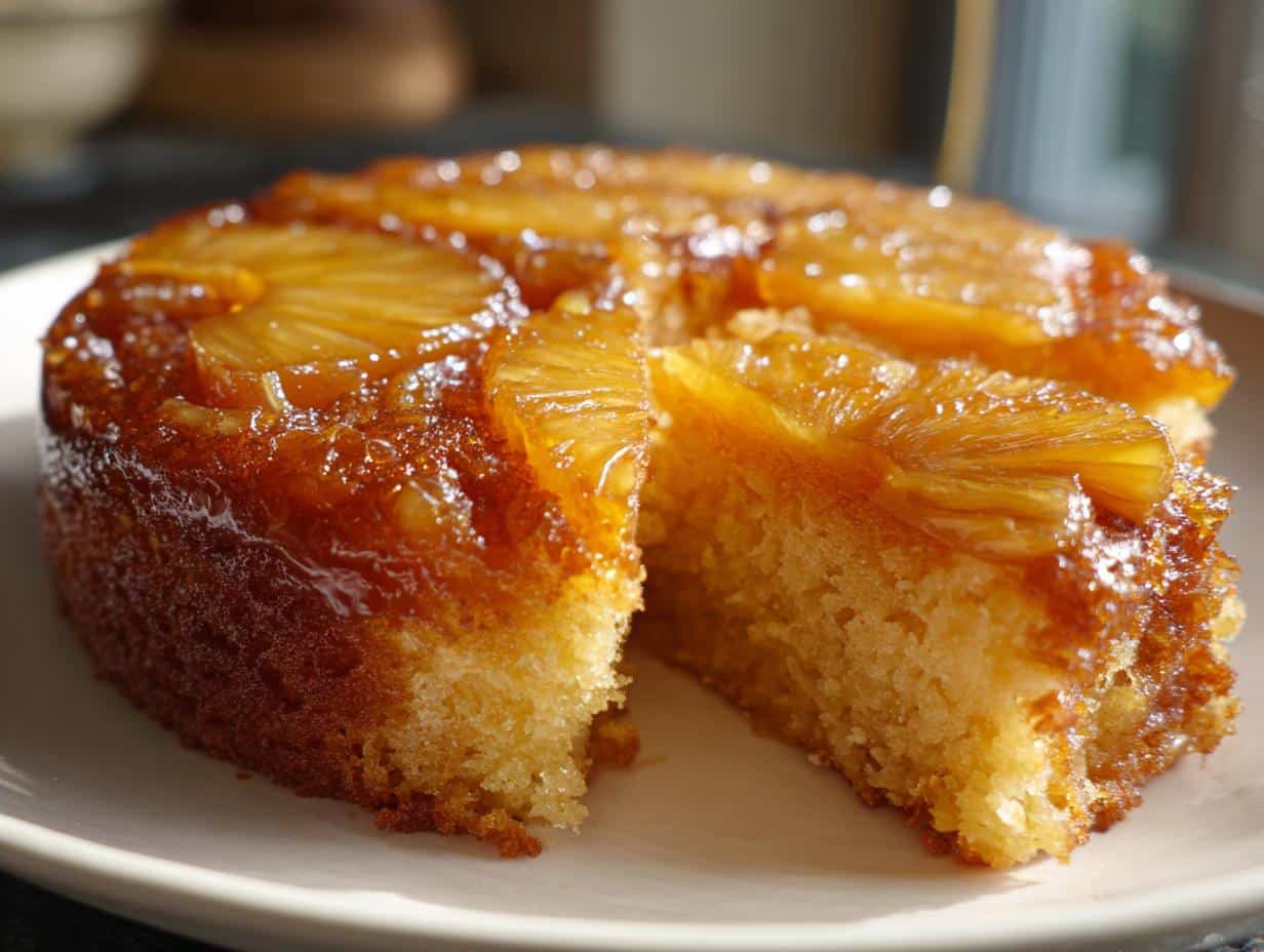 Pineapple Upside Down Sugar cake - detail 1