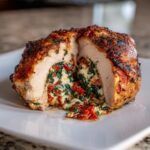 Roasted Red Pepper Spinach Mozzarella Stuffed Chicken Bliss