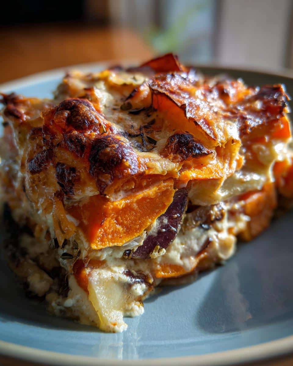 Root Vegetable Gratin with Sweet Potatoes, Parsnips, and Beets - detail 1