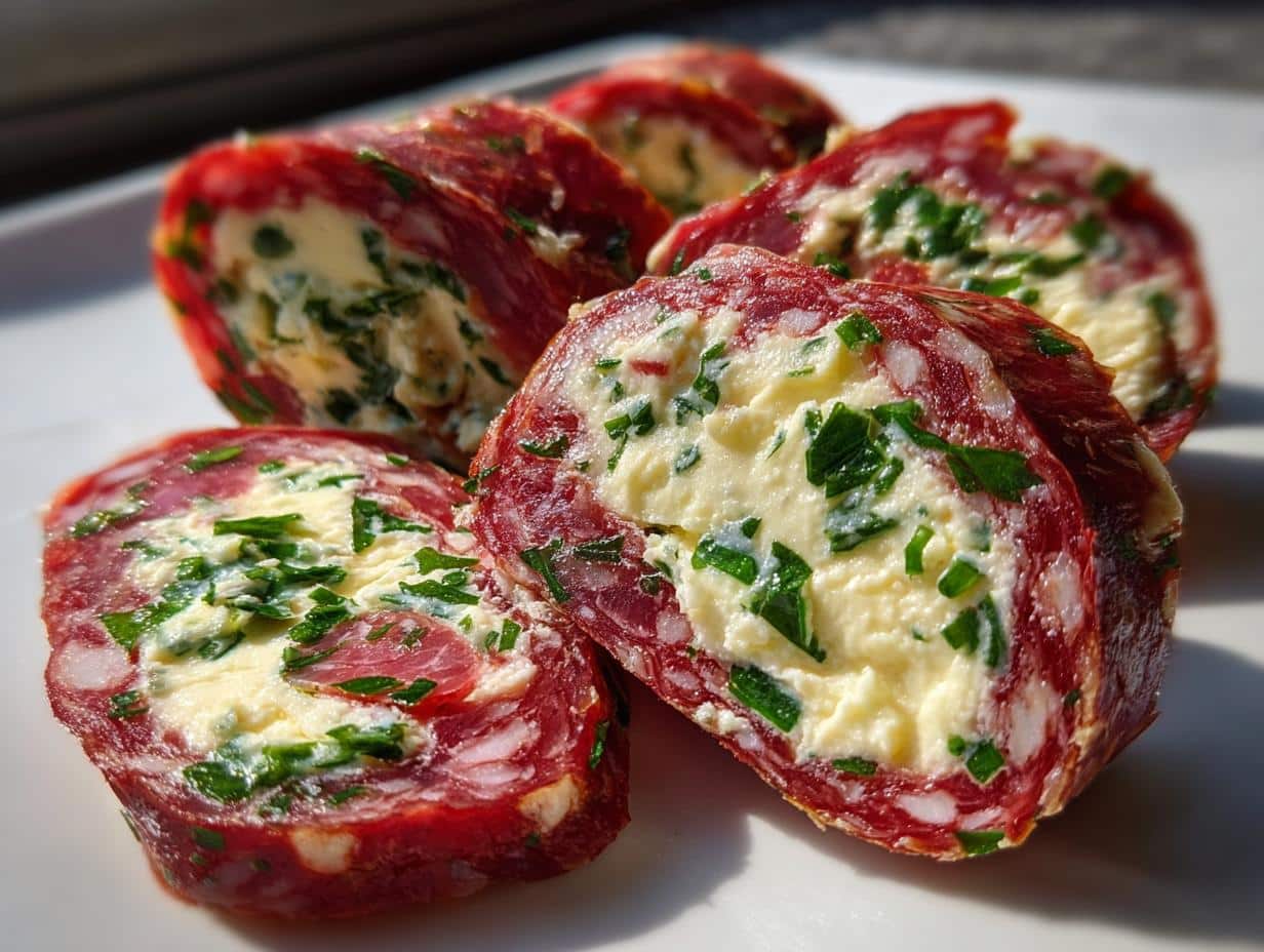 Salami Cream Cheese Roll Ups - detail 1