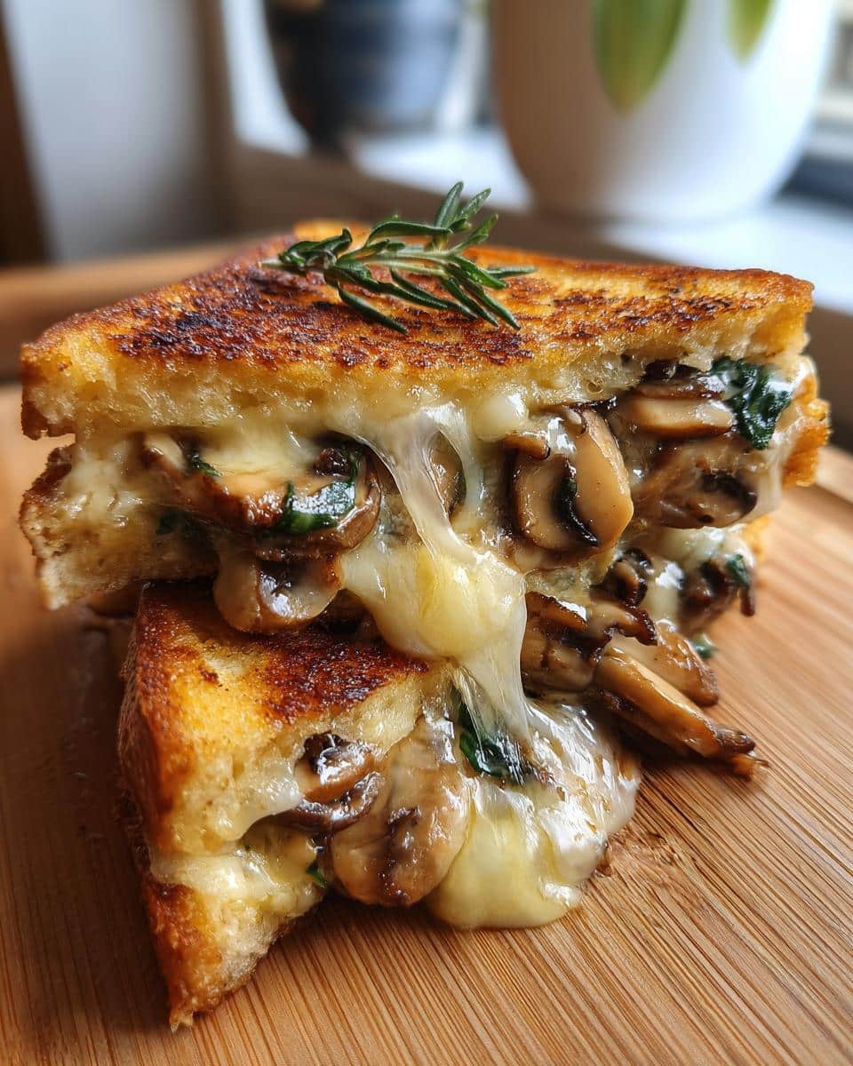Savory Garlic Mushroom Grilled Cheese - detail 1