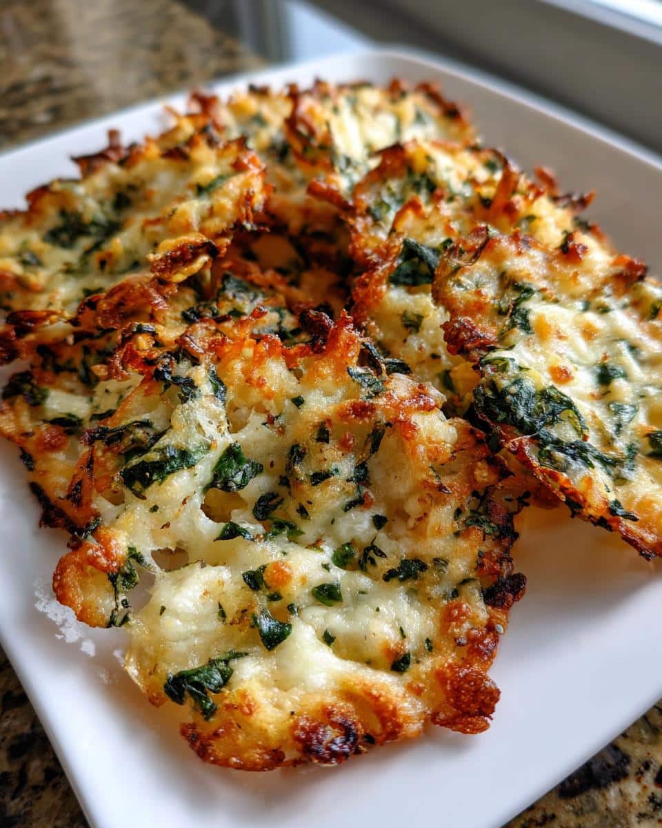 Spinach Dip Cheese Crisps - detail 1