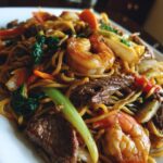 Steak And Shrimp Stir Fry Noodles
