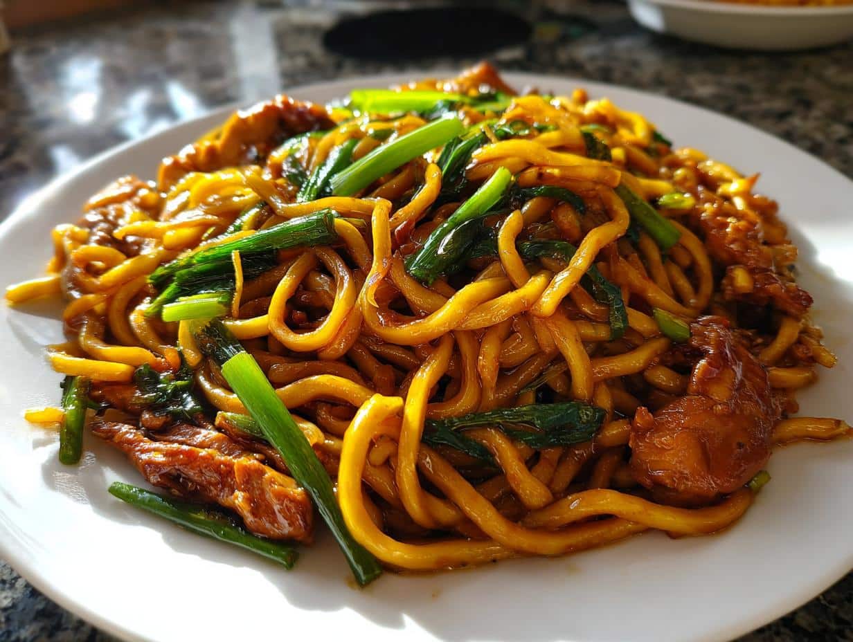 Sticky Garlic Chicken Noodles - detail 1