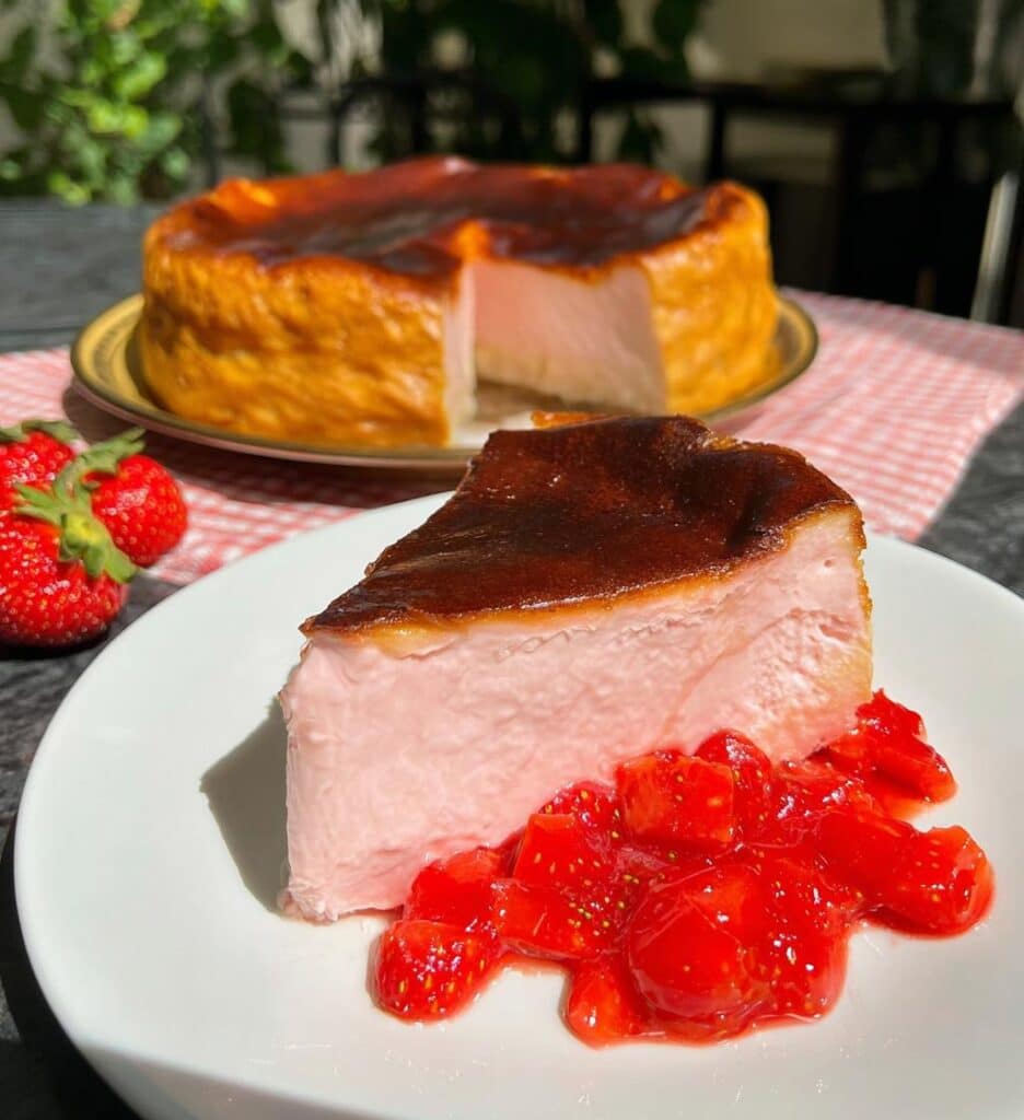 Strawberry Basque Cake