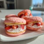 Strawberry Cake Mix Sandwich Cookies