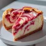Strawberry Swirl Basque Cheesecake