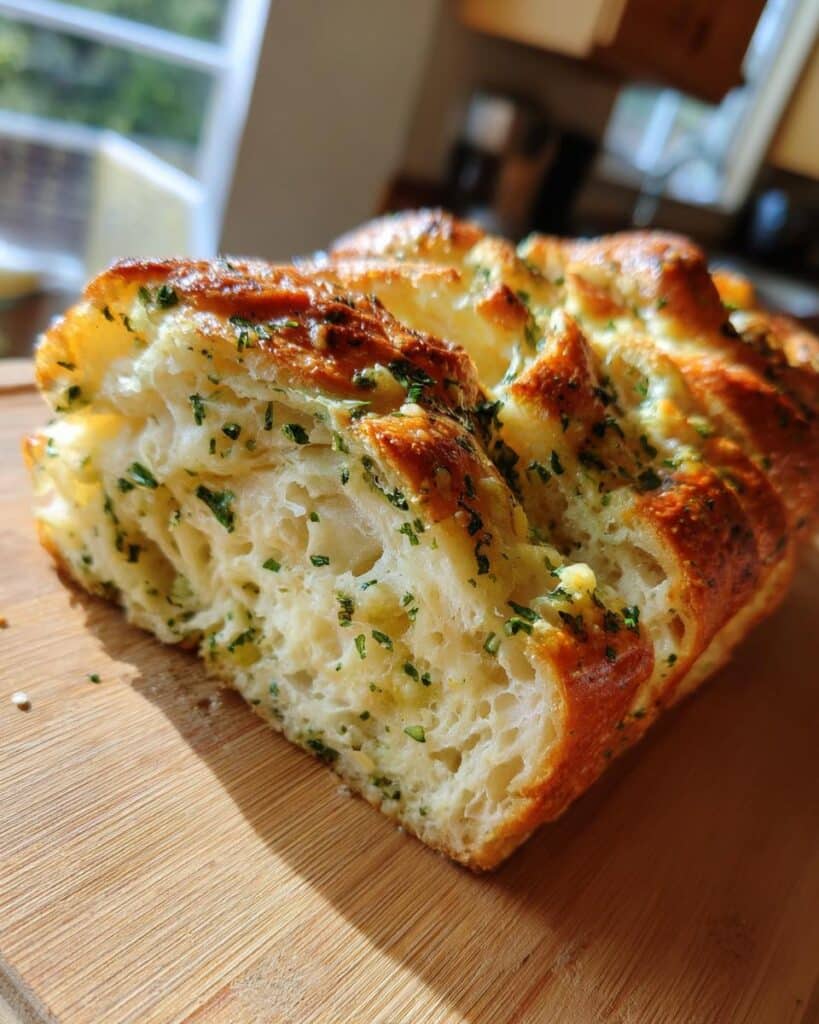 Swirled Garlic Herb and Cheese Bread