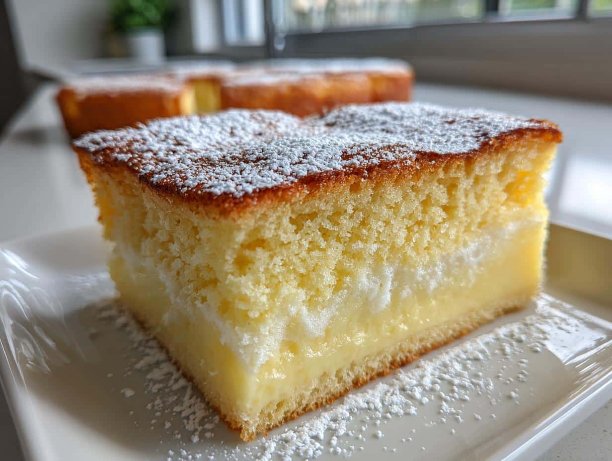 Vanilla Magic Custard Cake - detail 1