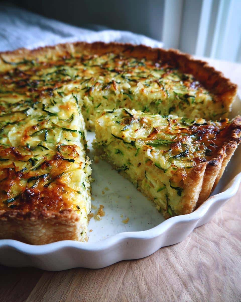 Zucchini Onion Pie - detail 1
