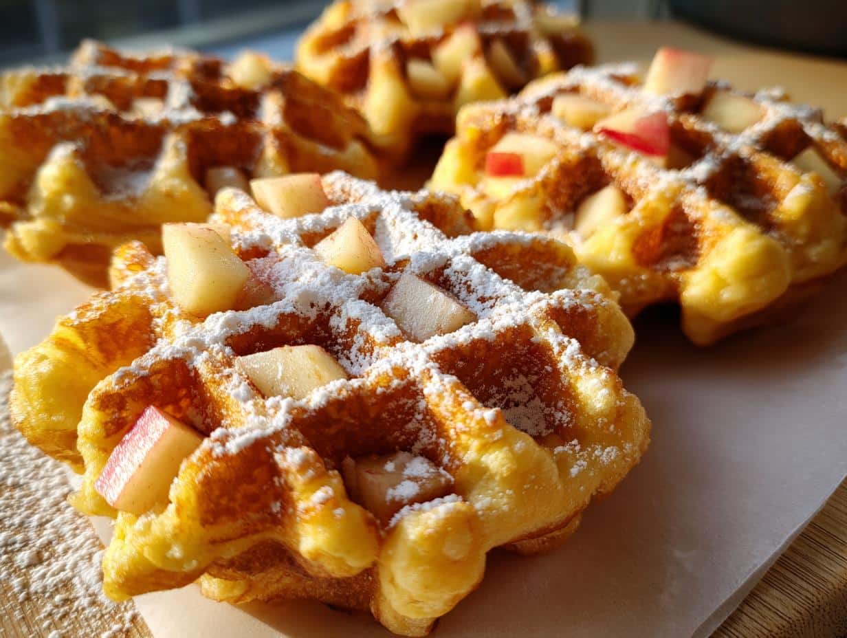 apple fritter waffle donuts recipe - detail 1
