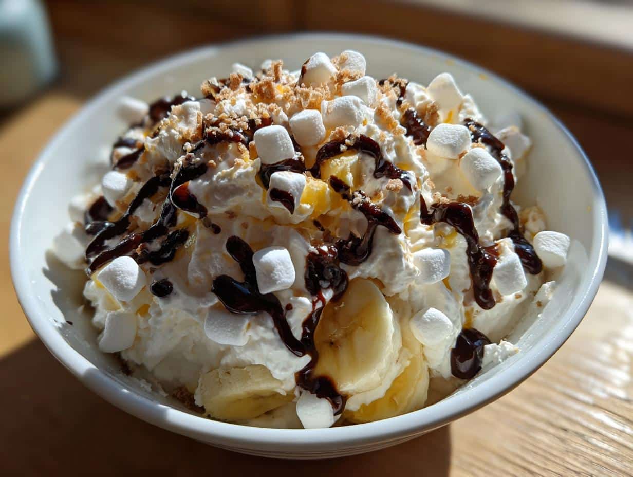 banana split fluff - detail 1