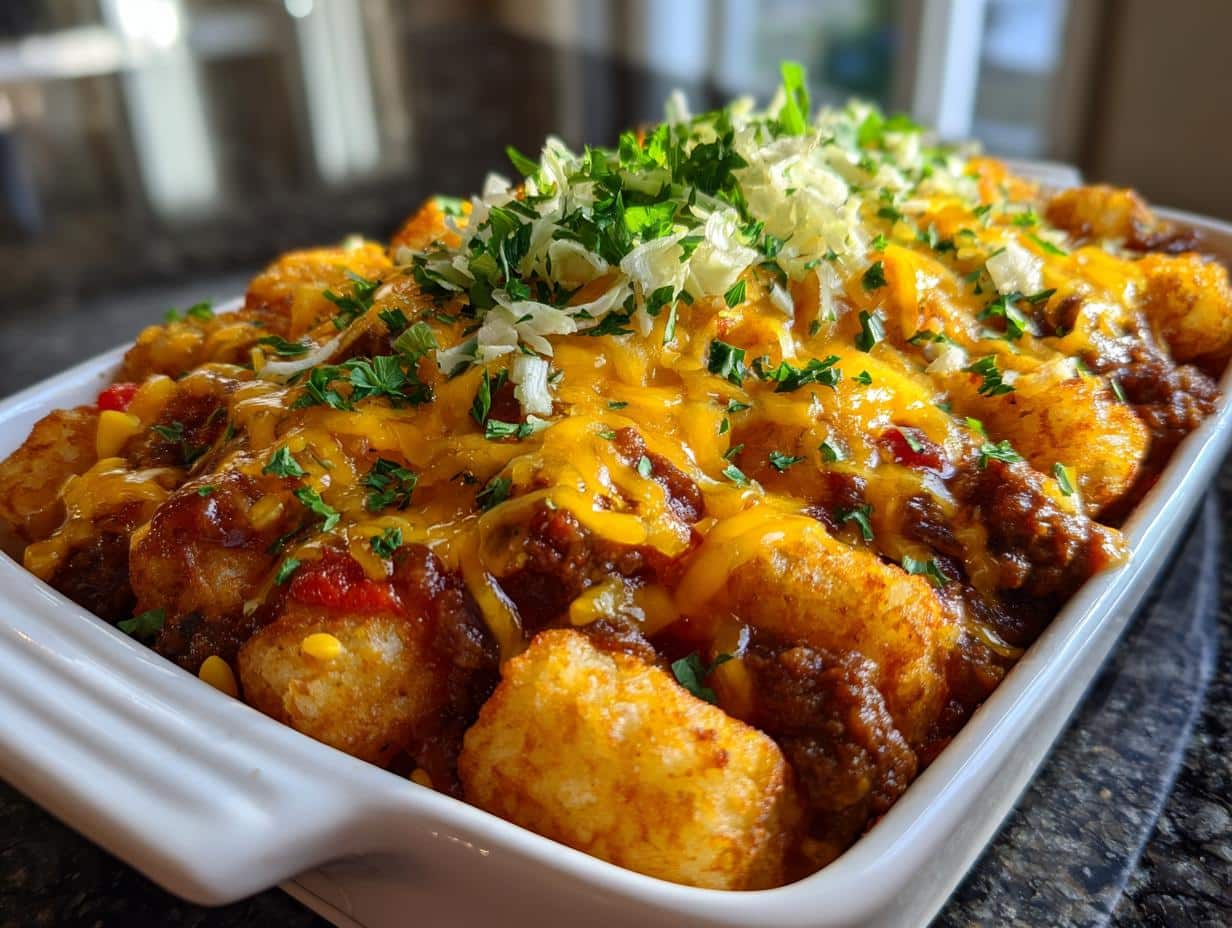 big mac tater tot casserole - detail 1