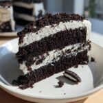 black velvet cake with oreo frosting