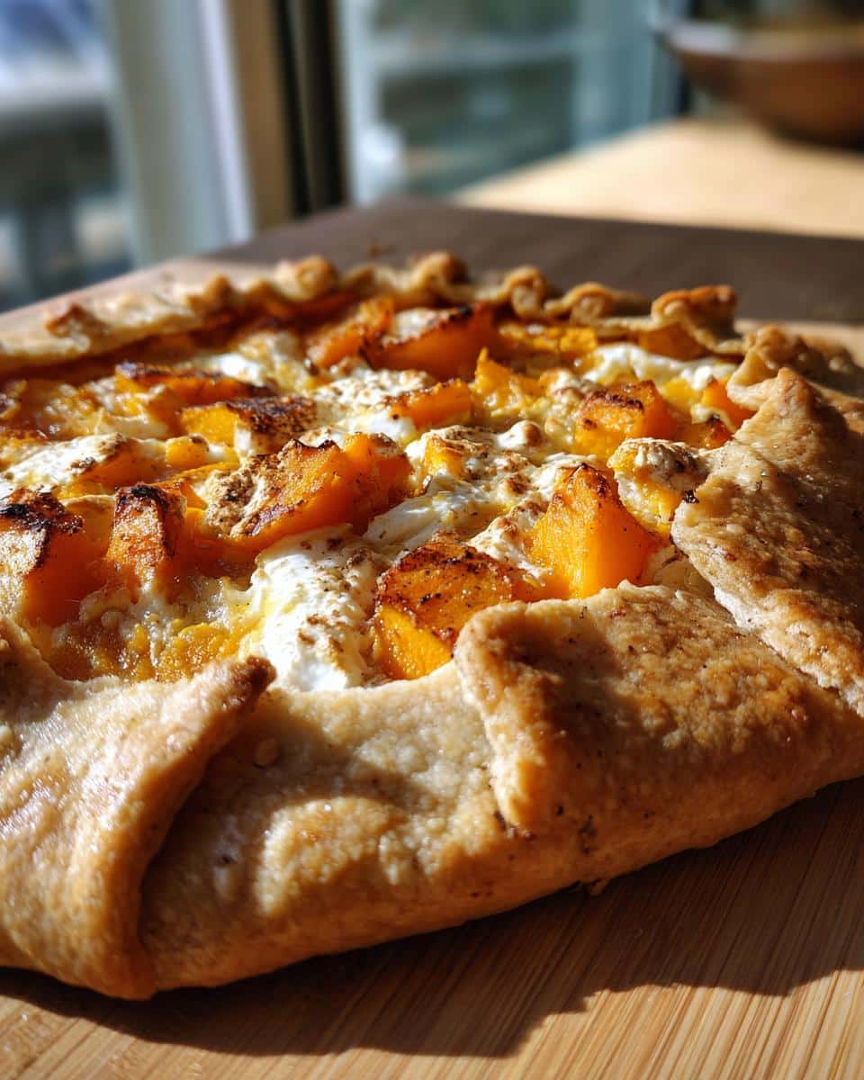 butternut squash and goat cheese galette - detail 1