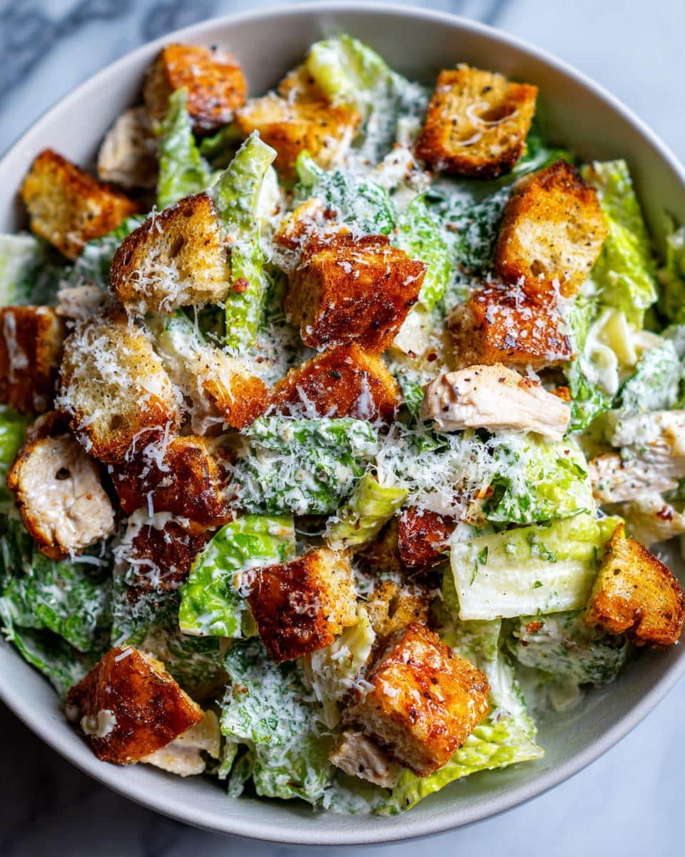 chicken caesar pasta salad - detail 1