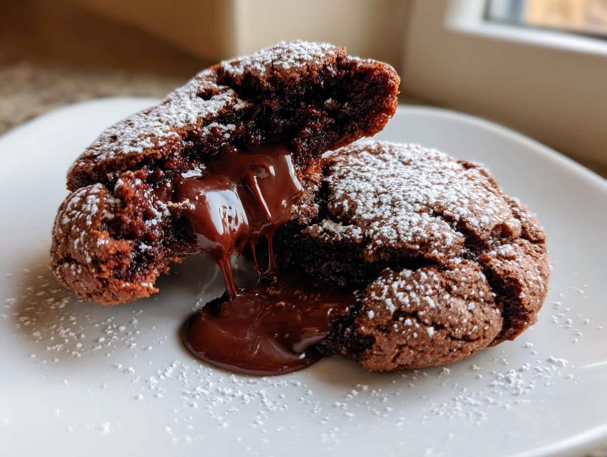 chocolate lava cookies - detail 1