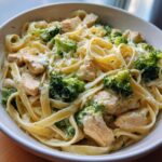 creamy chicken broccoli alfredo pasta