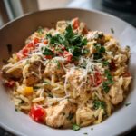 one pot cajun chicken alfredo orzo