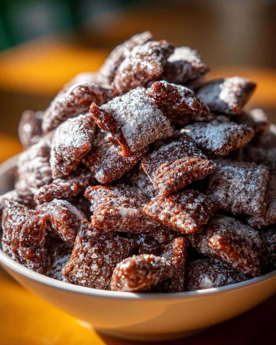 salted caramel muddy buddies - detail 1