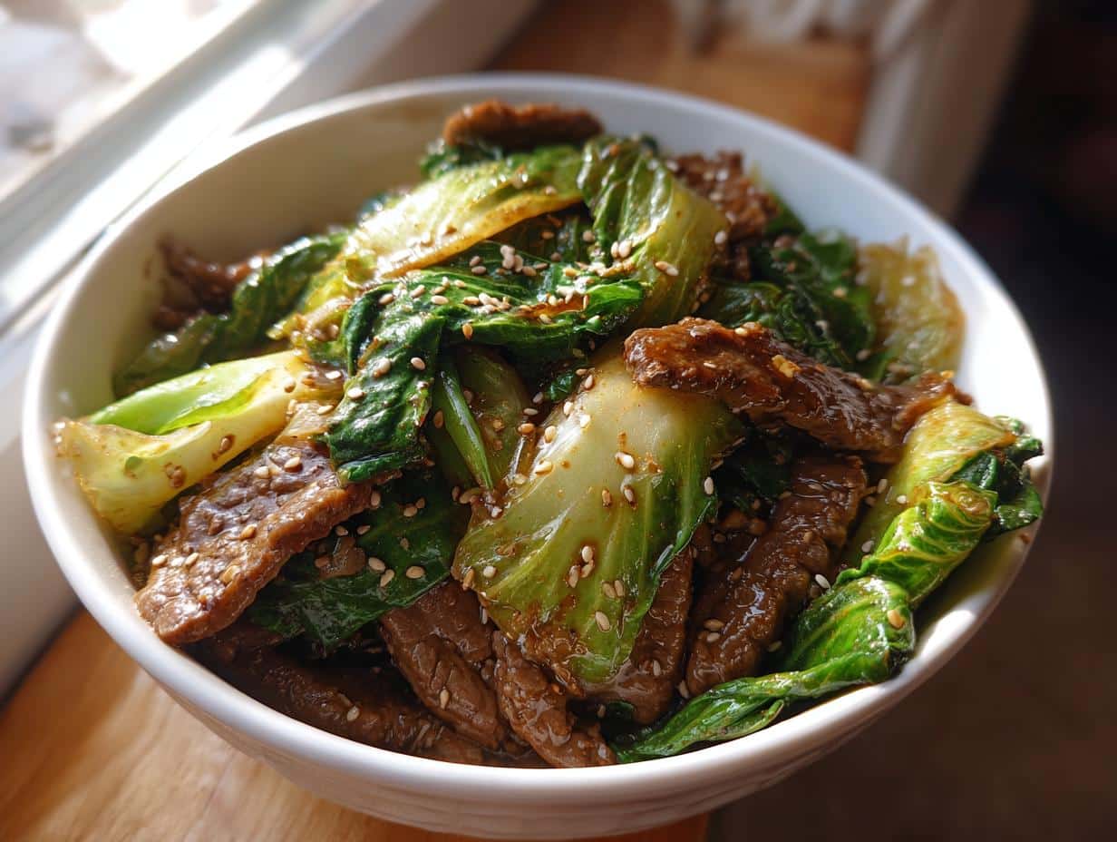savory beef and cabbage stir fry - detail 1