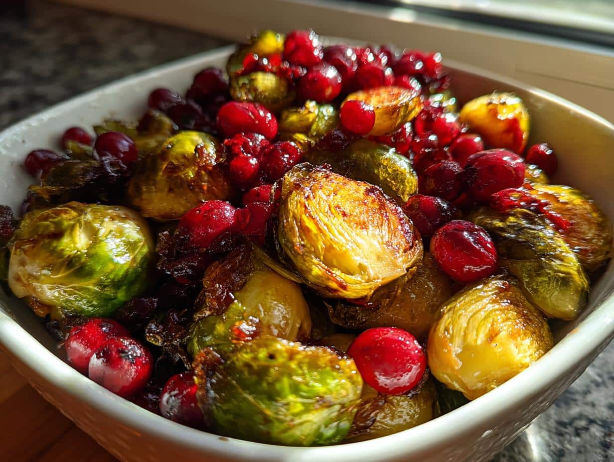 Brussels Sprouts with Cranberries - detail 1
