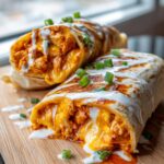 Cheesy Buffalo Chicken Burritos