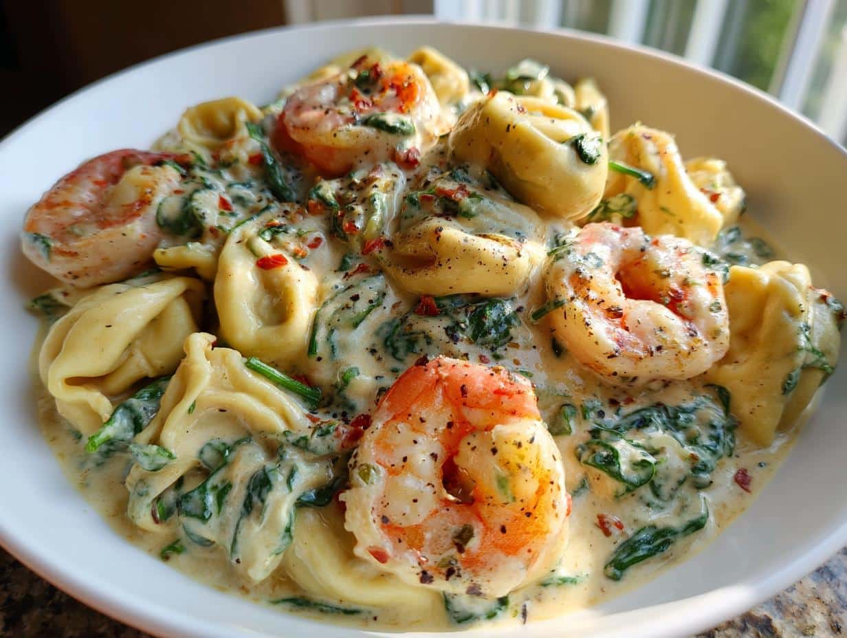 Creamy Shrimp and Spinach Tortellini - detail 1