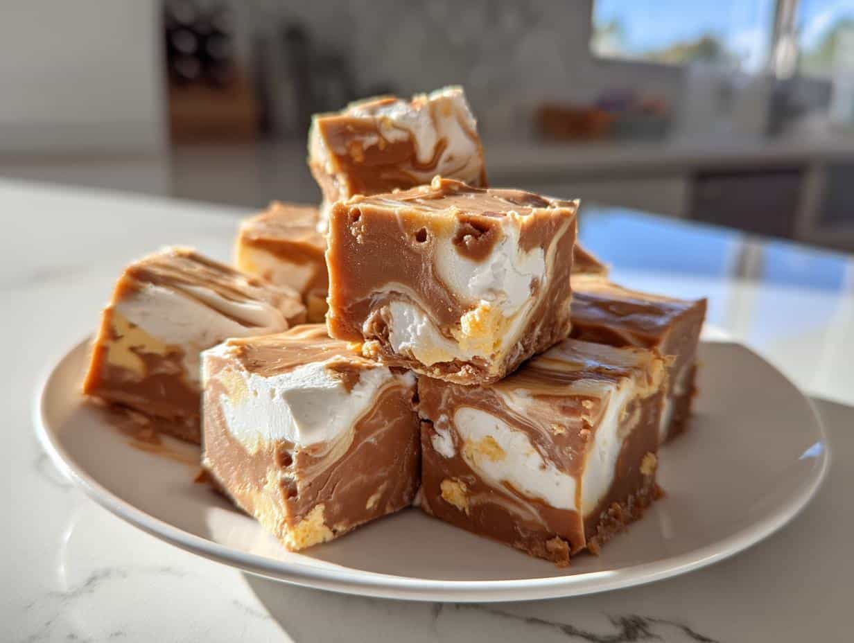 Marshmallow Swirl Fudge - detail 1