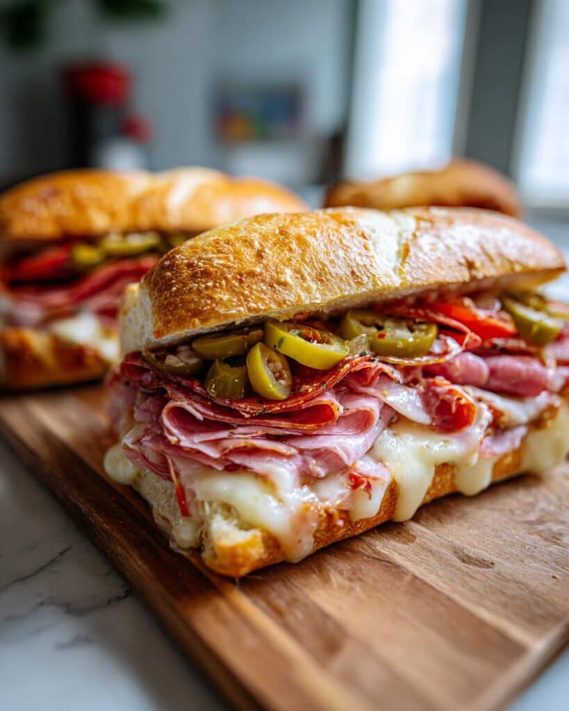 One-Pan Baked Italian Sub Sandwiches