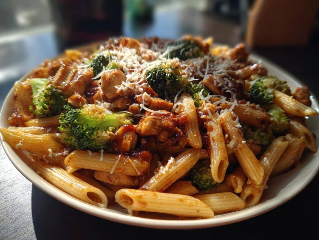 One-Pan Tangy Honey BBQ Chicken Penne