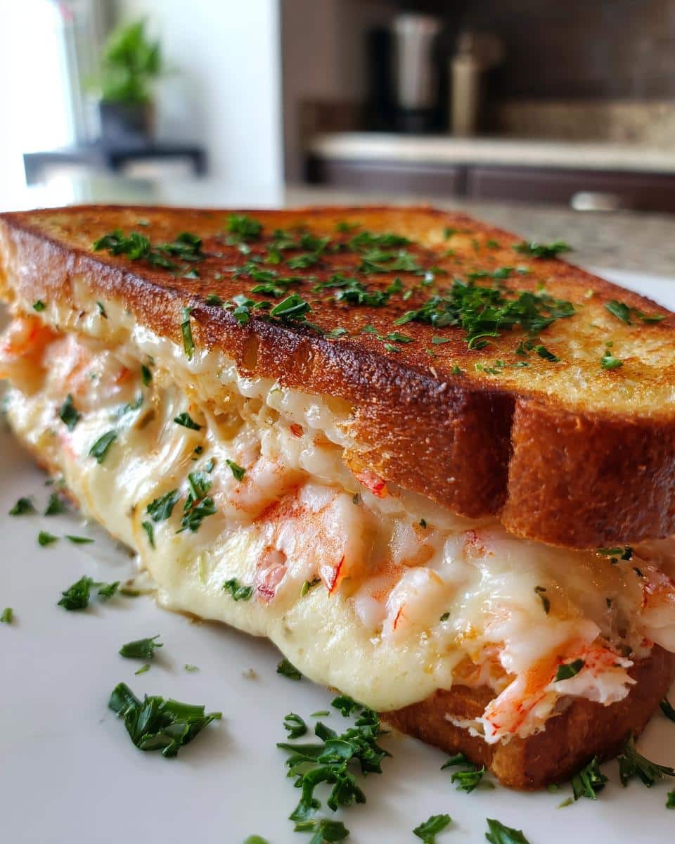 Shrimp Garlic Bread Grilled Cheese - detail 1