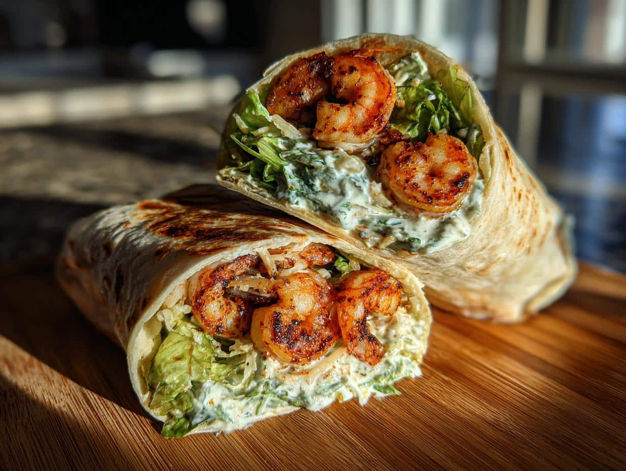 Zesty Grilled Shrimp Caesar Wraps - detail 1