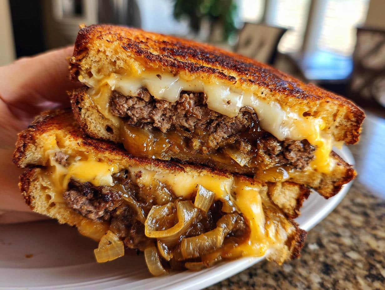 patty melt with secret sauce - detail 1