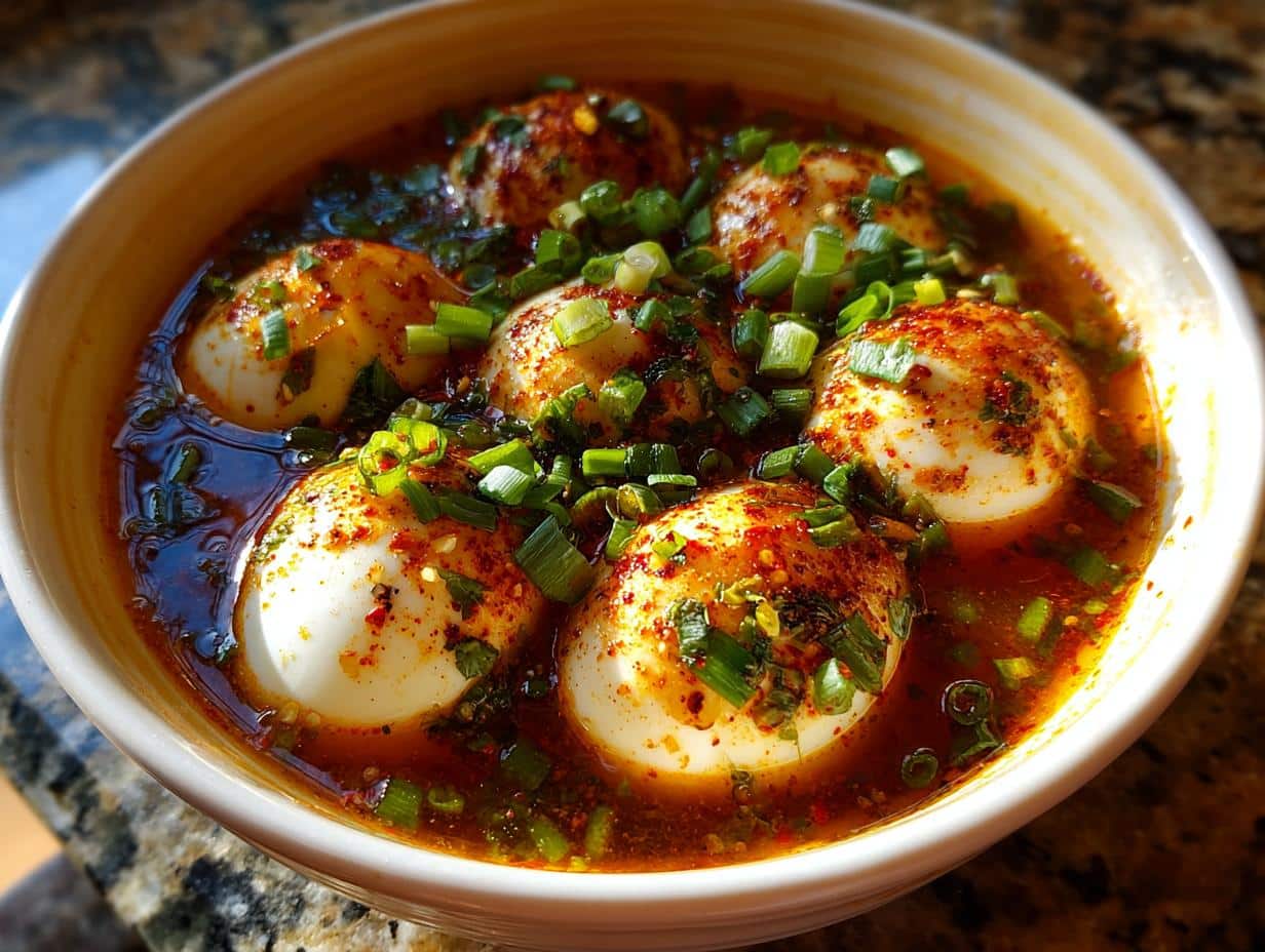 A closer look at Boiled Garlic Eggs For Memory